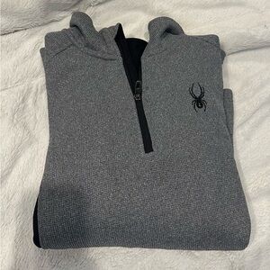 Spyder Men's Charcoal Zip-Up Sweater